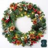 Pine Cone and Red Berry Christmas Wreath Decoration