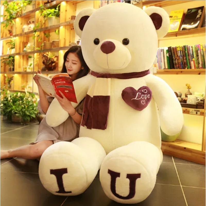 Large Size Teddy Bear Plush Toy Lovely Giant Bear Huge Stuffed Soft Dolls Kids Toy Birthday Gift for Girlfriend