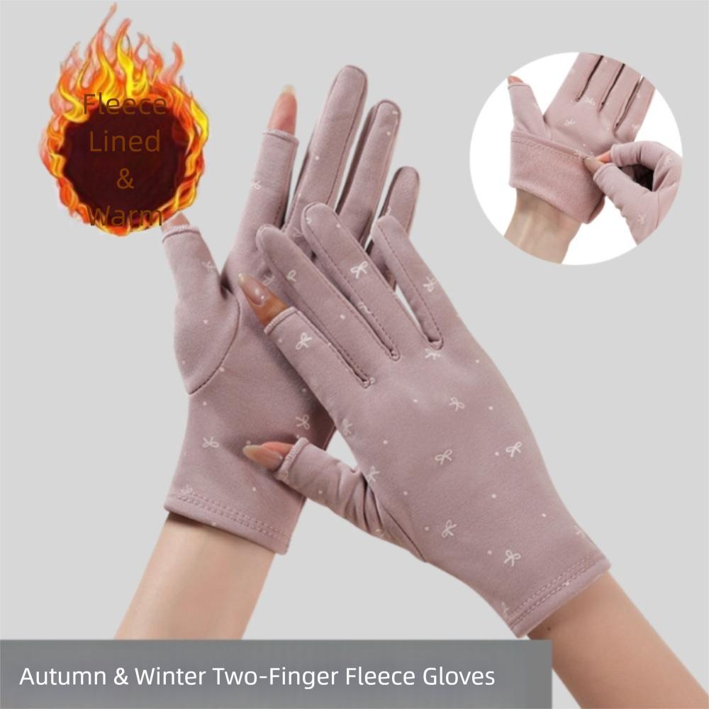 Lining Fleece Velvet  Mittens Warm Driving Gloves Fashion Women's Winter Gloves  Running