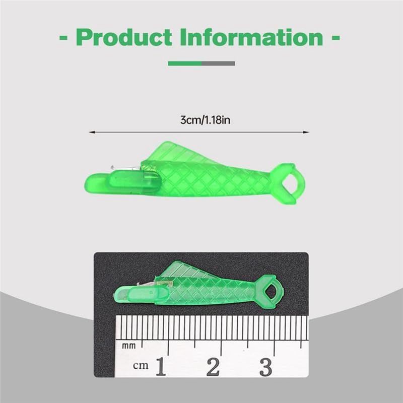 ABJI-Fish Mouth Sewing Machine Needle Threader, 2026 Upgrade Automatic Sewing Needle Threader Tool,100PCS