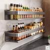 Wall-Mounted Stainless Steel Kitchen Spice Rack