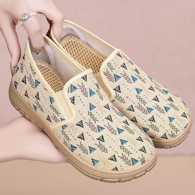 Schuhe Damen Frühling und Sommer neue Damenschuhe flache Schuhe Damen flache Canvas-Schuhe lässige Freizeitschuhe vielseitige alte Pekinger Stoffschuhe