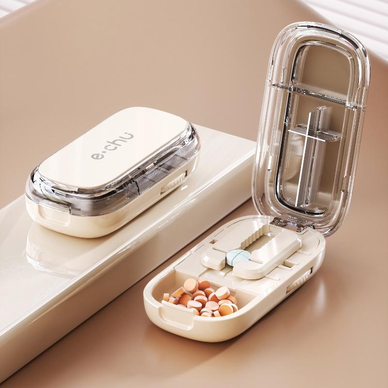 Quartering One-Third Pill Cutter Storage Box Portable Drug Tablet Medicine Dustproof Divider Organizer Crusher Pill Cutter