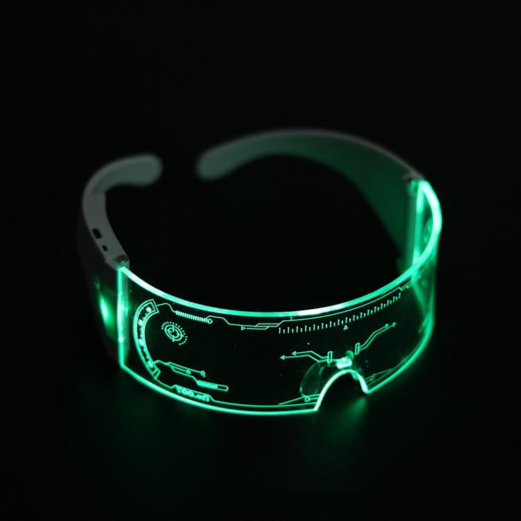 Occhiali da Festa Luminosi a LED - Stile Conan, Goffi e Divertenti per Spettacoli e Regali