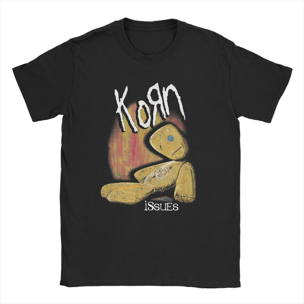 Korn Stoffpuppe T-Shirt Sommer Hip Hop T-Shirts Herren 100% Baumwolle Rundhals Große Größen 5XL T-Shirts Kurzarm Y2K Lustiges T-Shirt