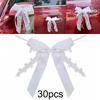 Wedding Bows Bows None Wedding Vase White 30Pcs About 13*22cm Cars Chairs Photo Decoration Polyester Ribbon Bow