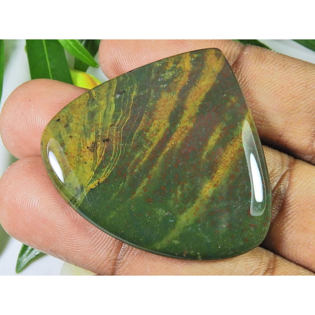 Affrican Red Natural Bloodstone Handmade Vintage Pear Gemstone 40X44X05 MM SK-927