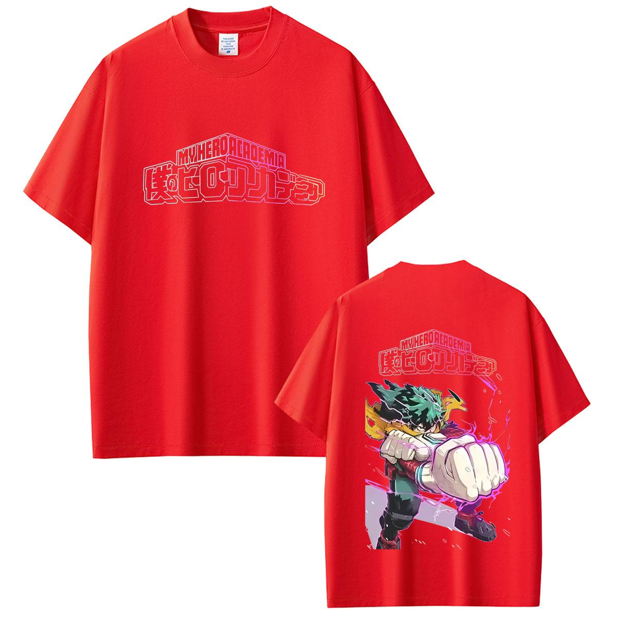 

Anime My Hero Academia Midoriya Izuku T-shirt Unisex Women Cartoon Harajuku T Shirts Unisex Fashion Vintage Oversized Streetwear S