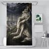 Lonely Wolf Thinking Shower Curtain - Waterproof and Easy To Clean, Adding Mystery To Your Bathroom Decoration