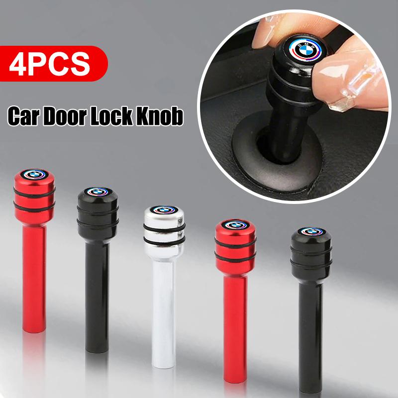 4Pcs Aluminum Alloy Car Door Lock Pins Security Rod Knob Cover For BMW M 50th Anniversary M5 E46 E90 F10 E39 E36 F20 E87 G30 E92 GH5