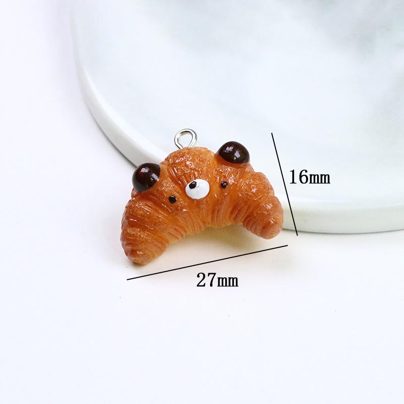 12Pcs Lovely Animals Bear Bread Simulation Resin Charms Resin Fish Pendant for Earrings Necklace Keychains DIY Jewelry Make