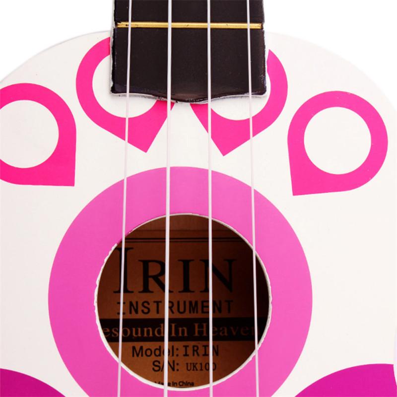 21-tommers Ukulele moteknutemønster Basswood Ukelele 4-strengs musikkinstrument med