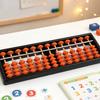 13-Rod Abacus with ABS Plastic Frame and One Upper and Four Lower Beads per Rod for Abacus-Based Math Practice