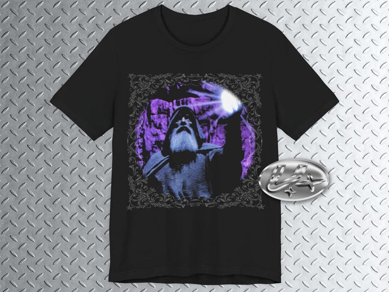 Y2K Dark Fantasy Wizard Graphic kids T-Shirt, Grunge Gothic Tee, 2000s style streetwear, Fairycore 110