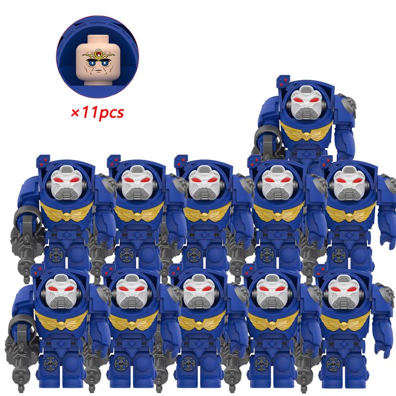 11pcs NEW Knights War Angels Ultramarines Templars War Soldiers Mini Action Figures Model Kids Toys Gift