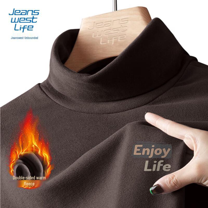 JEANSWEST LIFE Men s Thermal Mock Neck Long Sleeve T-Shirt 2XL