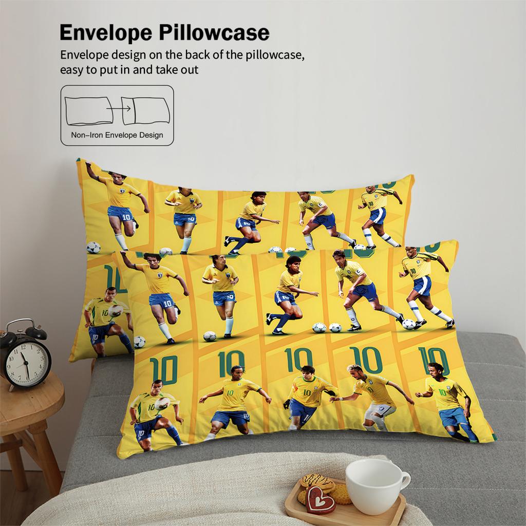 Star Polyester Three-Piece Set Bedding Quilt Cover Pillowcase 90G Sanded Cloth Digital Printing