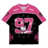 2026 Summer HelloCat 3D Print T-shirt, Y2K Aesthetic Cute Pink Black Star Fashion Casual Breathable Soft Unisex T-shirt