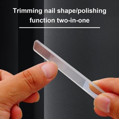 9Pcs Nanometer Glass Polishing Strips Fine Particle No Damage Polisher Nail File for Bright Manicure