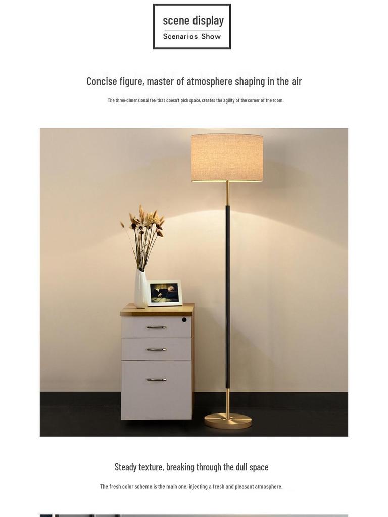 Nordic Modern Minimalist Floor Lamp for Living Room, Bedroom, Bedside, or Study - Luxury Ins Style Standing Lamp
