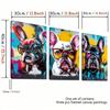 Airbrush Art Puppy Canvas with Pine Frame for Living Room Decor