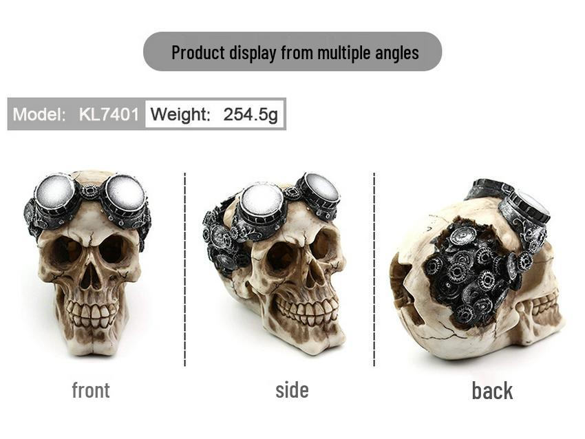 T-Rex Skull & Bone Reptile Tank Decor, Halloween Prop