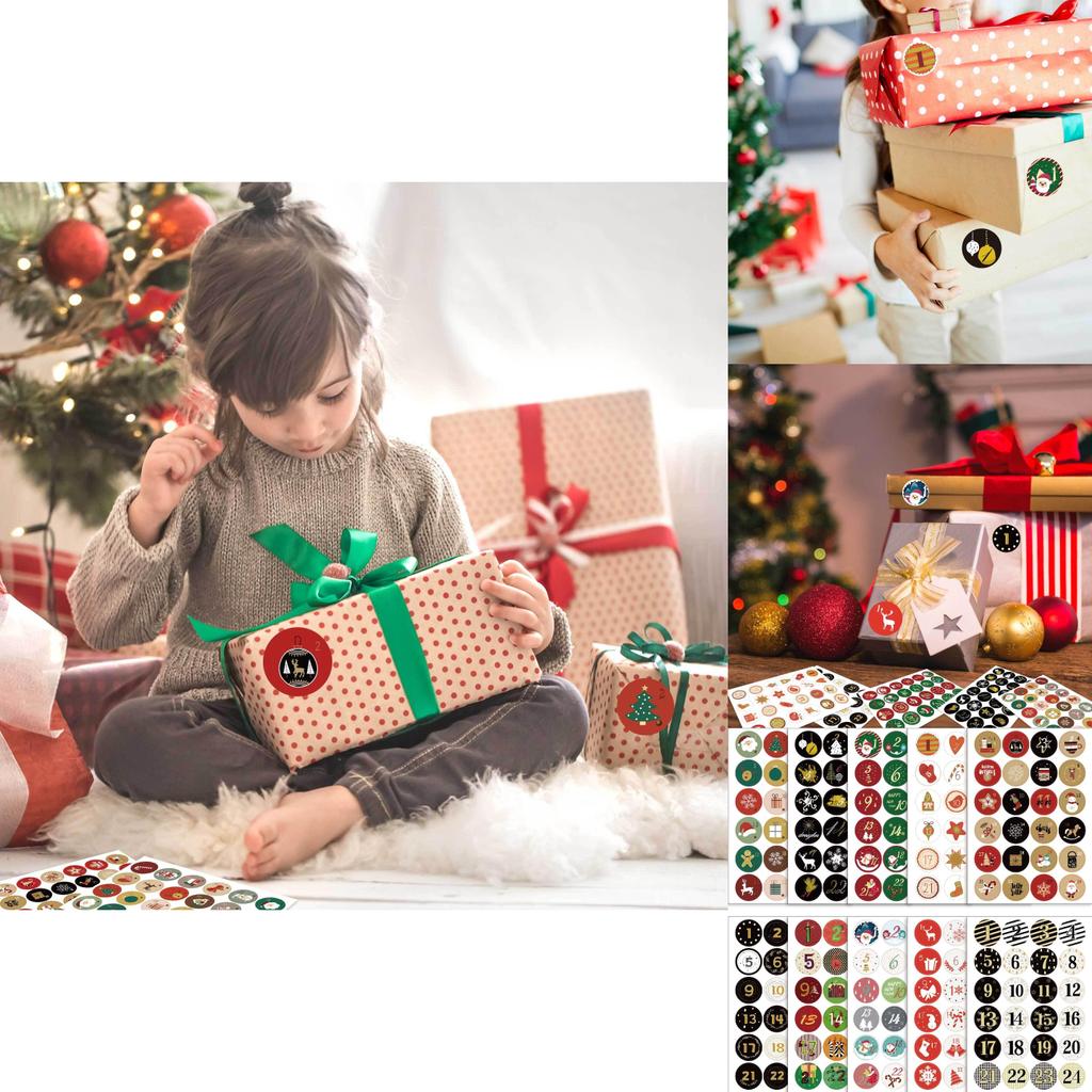 Cm2306005 Diy Christmas Advent Calendar With Colorful Stickers And Puzzle Pieces For Kids