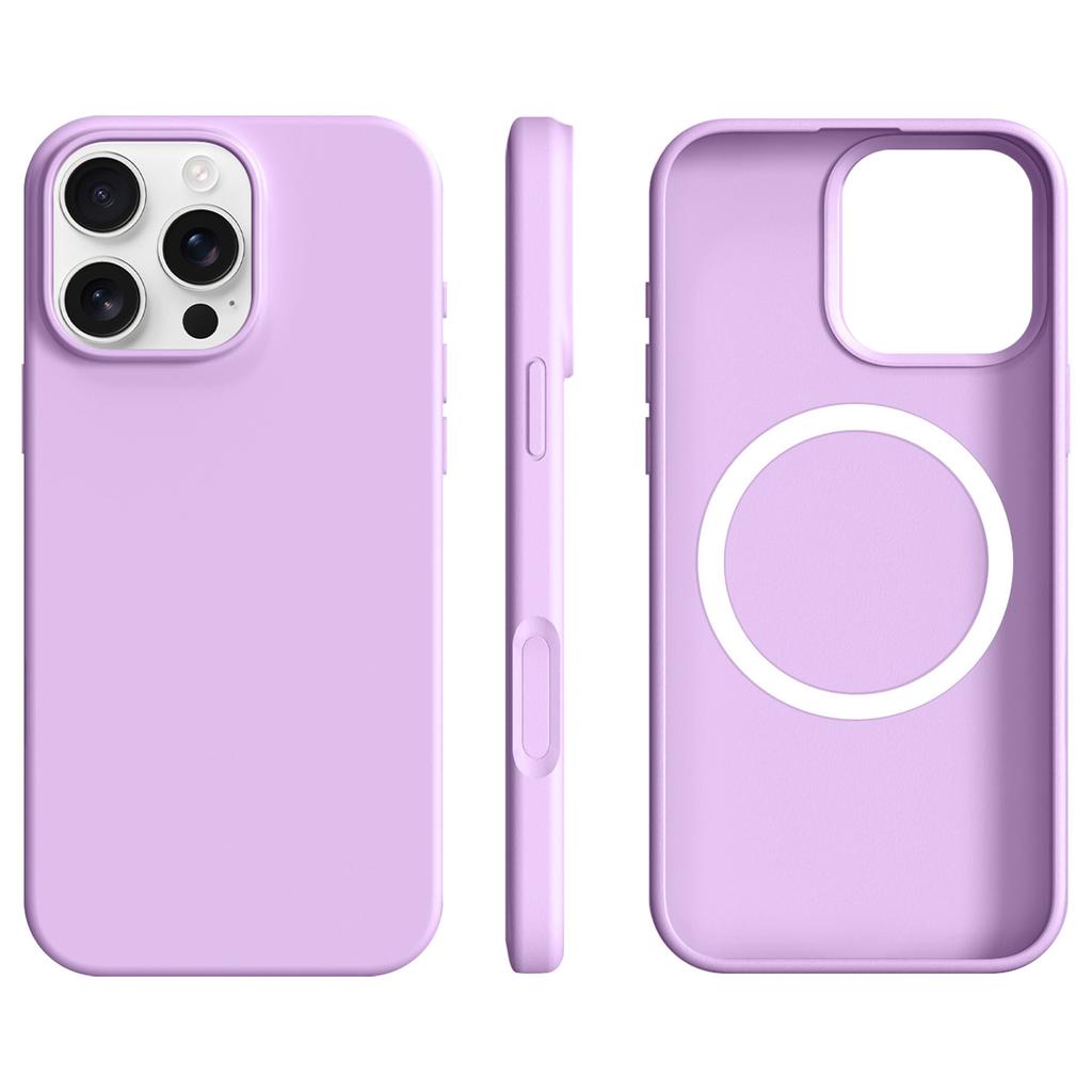 For iPhone 16 Pro Max Case Compatible with MagSafe Ultra Thin Liquid Silicone + PC Phone Cover