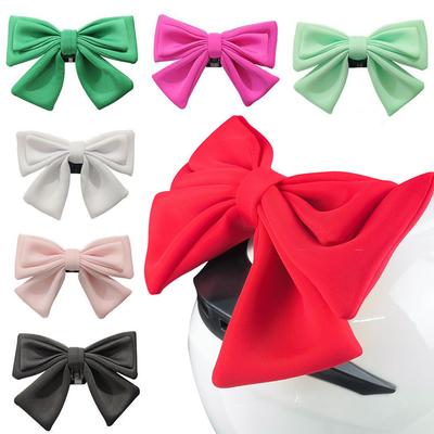 Motorcycle Helmet Bow Decoration Electric Bike Helmet Car Body Decoration Bows Accessories Bowknot Quick-dismantling For Girl Women