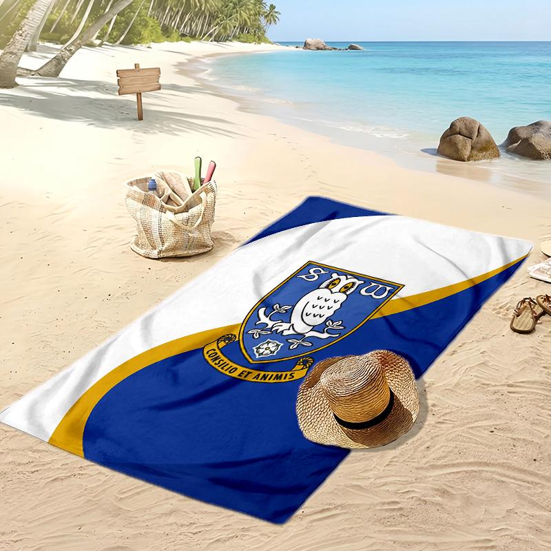 Sheffield Wednesday Football Print Beach Towel, Large Soft Quick Dry Towel for Beach Camping Swimming