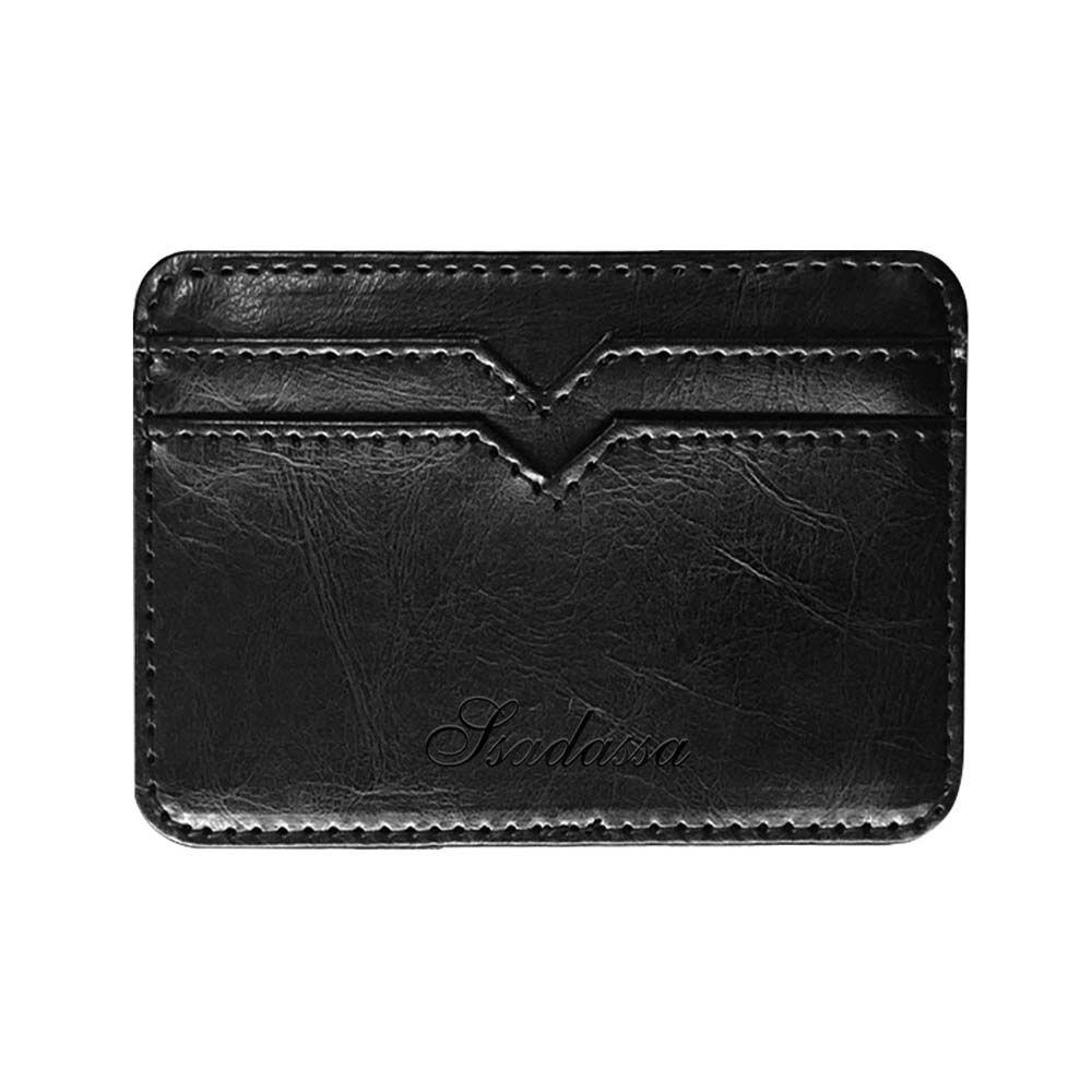 

Кошелек для монет Раскладушка Мода Искусственная кожа Деловые кошельки Зажим для денег Чехол для хранения карт Мужской Волшебный кошелек чёрный