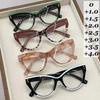 for Women's Fashion Oversized Reading Eyeglasses Unisex Design Luxurious Design Presbyopic Plus Diopters Retro Fashion Far Sight Eyeglasses 0+4.0