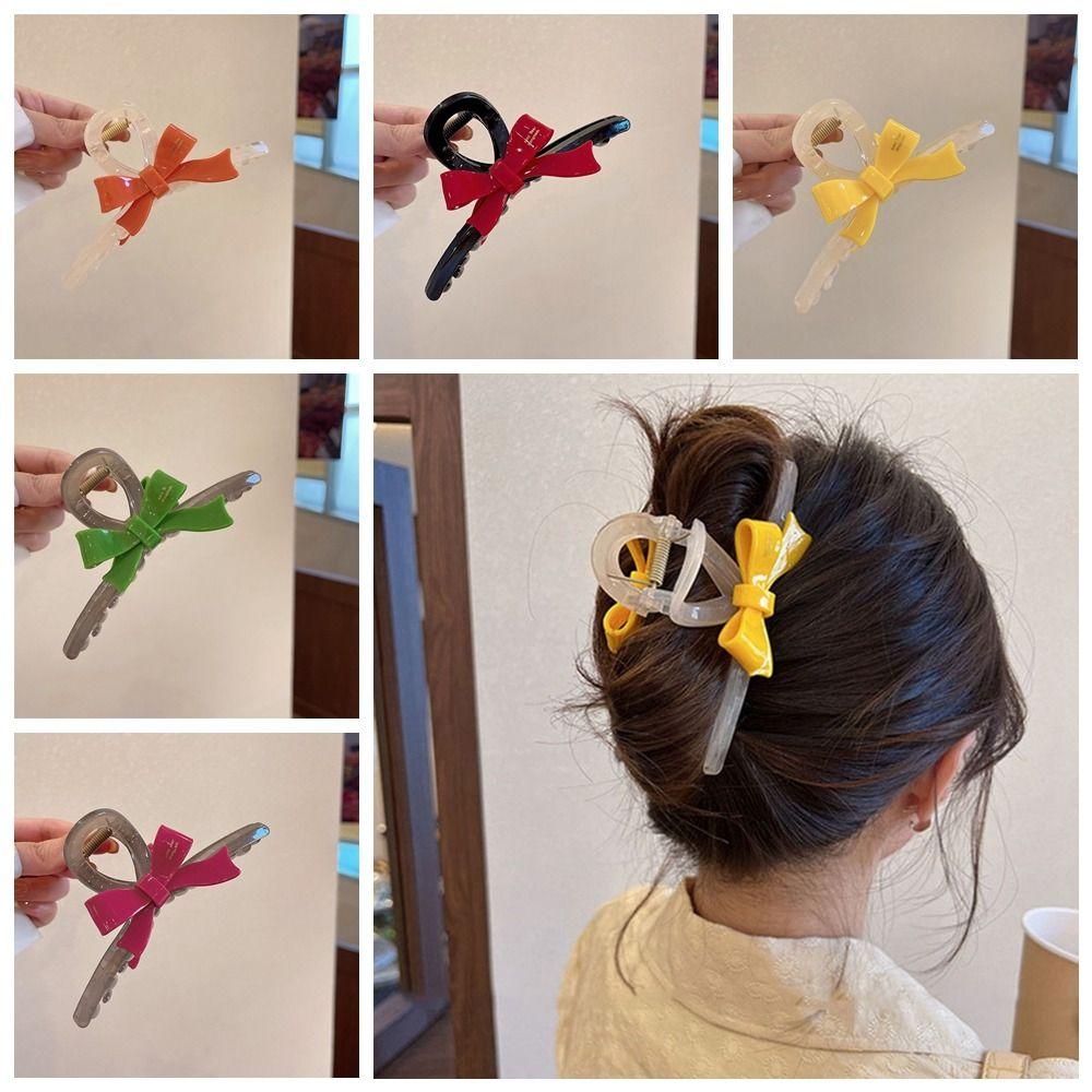 

Acetic Acid Hair Claw Bow Shark Clip Fashion Ponytail Holders Women