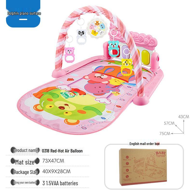 Baby Fitness Rack Musik-Spielmatte mit Klavier- und Trommelfunktionen