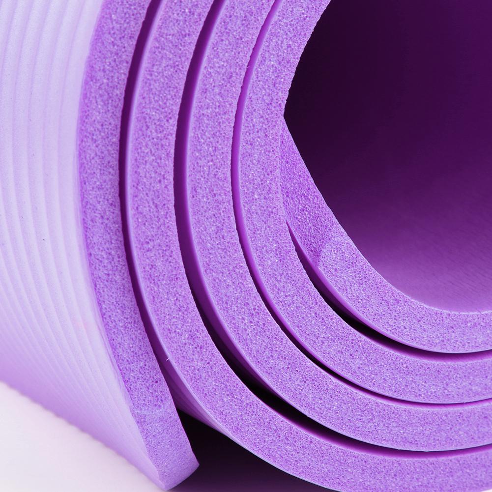 Lengthen NBR Pad Widened Non-Slip Mat Multifunction Fitness Exercise Cushion 183 X 61 X 1cm(Purple )
