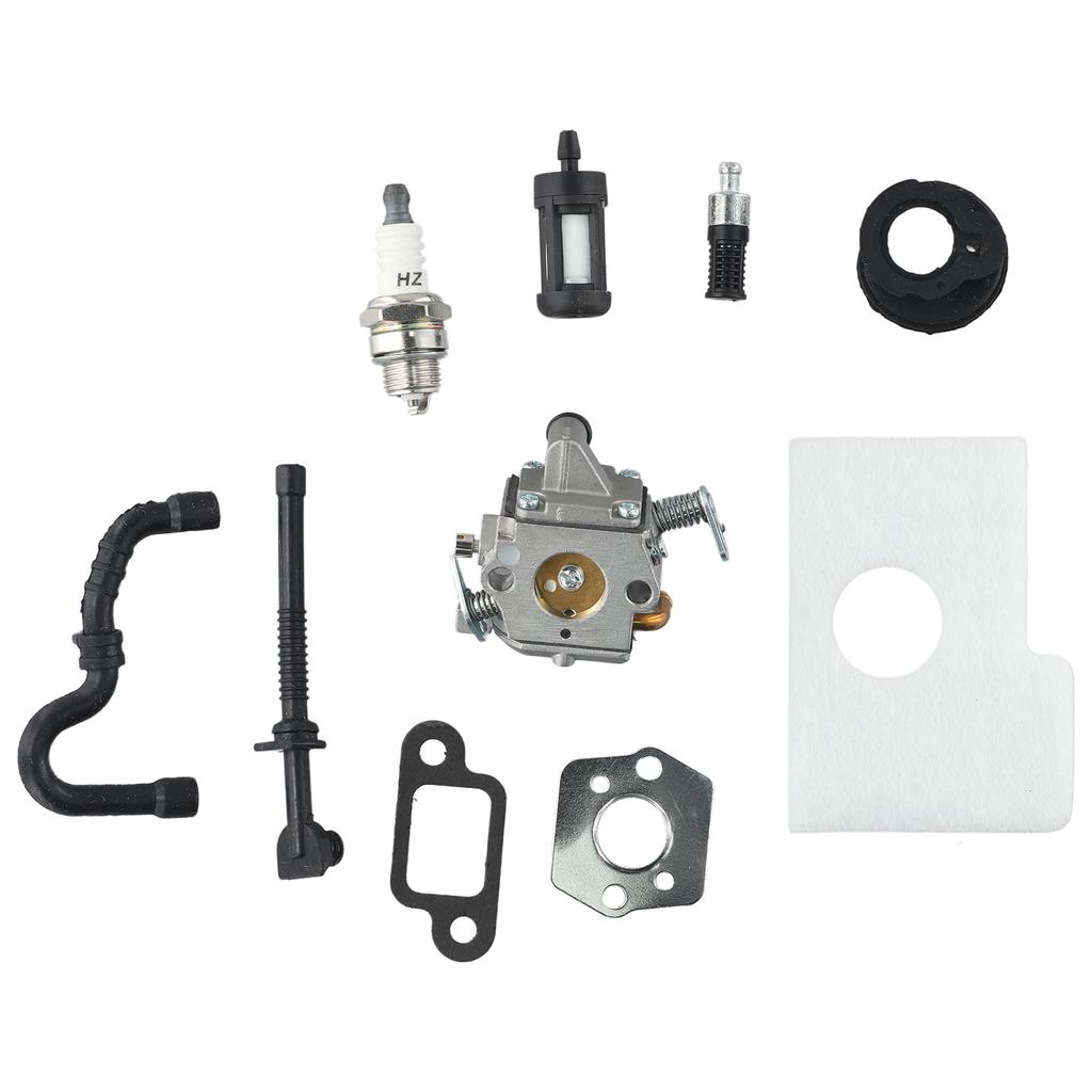 For Carburetor for MS180C MS170 017 018 Chainsaw with Fuel Line Oil Line Air Filter Tune Up Components for Chainsaw Maintenance