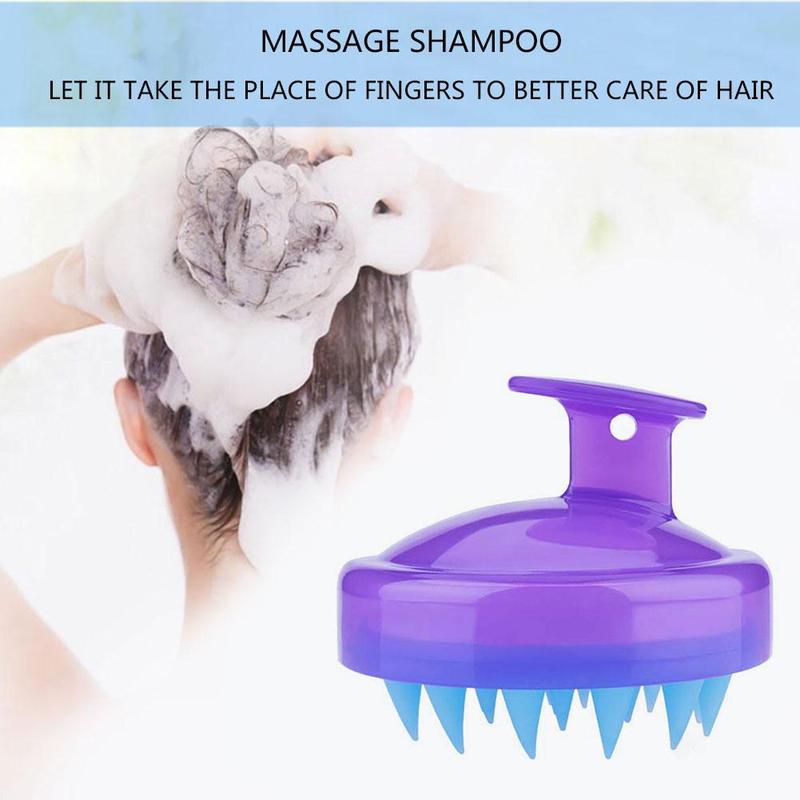 Buy Handheld Silicone Scalp Massager Scrubber Shampoo Brush Comb For