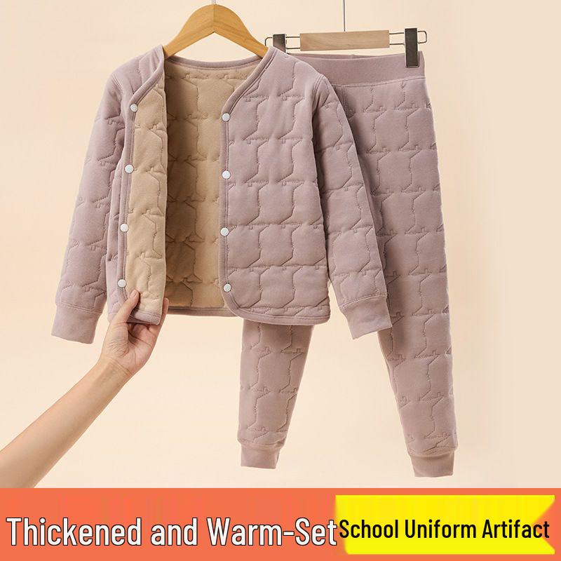 

Girls Winter School Uniform Thermal Set - Cardigan & Inner Top 160 for 150-160cm