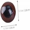 20 Pieces Safety Eyes Plastic Brown for Amigurumi Plush Toy Crafting with Sparkling Gloss and Realistic Look for DIY Teddy Bears and Stuffed Animals