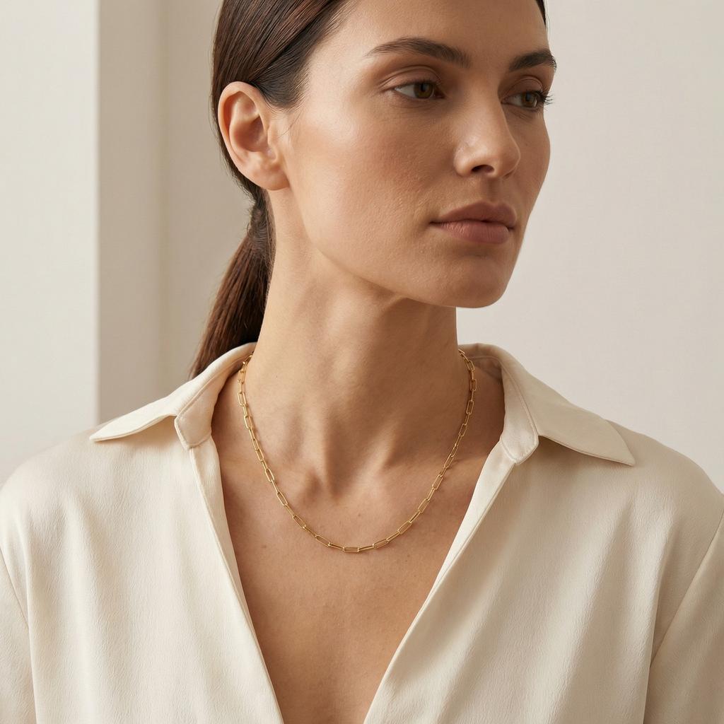 Simple Small Square Chain Necklace, Versatile And Cold Wind Women'S Daily Casual Fashion Accessories Nc-2671