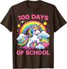 100 Days of School Unicorn Teacher 100th Day Student Unisex T-Shirt