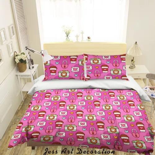 

Colorful Heart Duvet Cover Bedding Decoration Gift First Choice Suitable For Children Boys Girls And Adults Soft Warm Breathable EU Single(135*200cm)3pcs