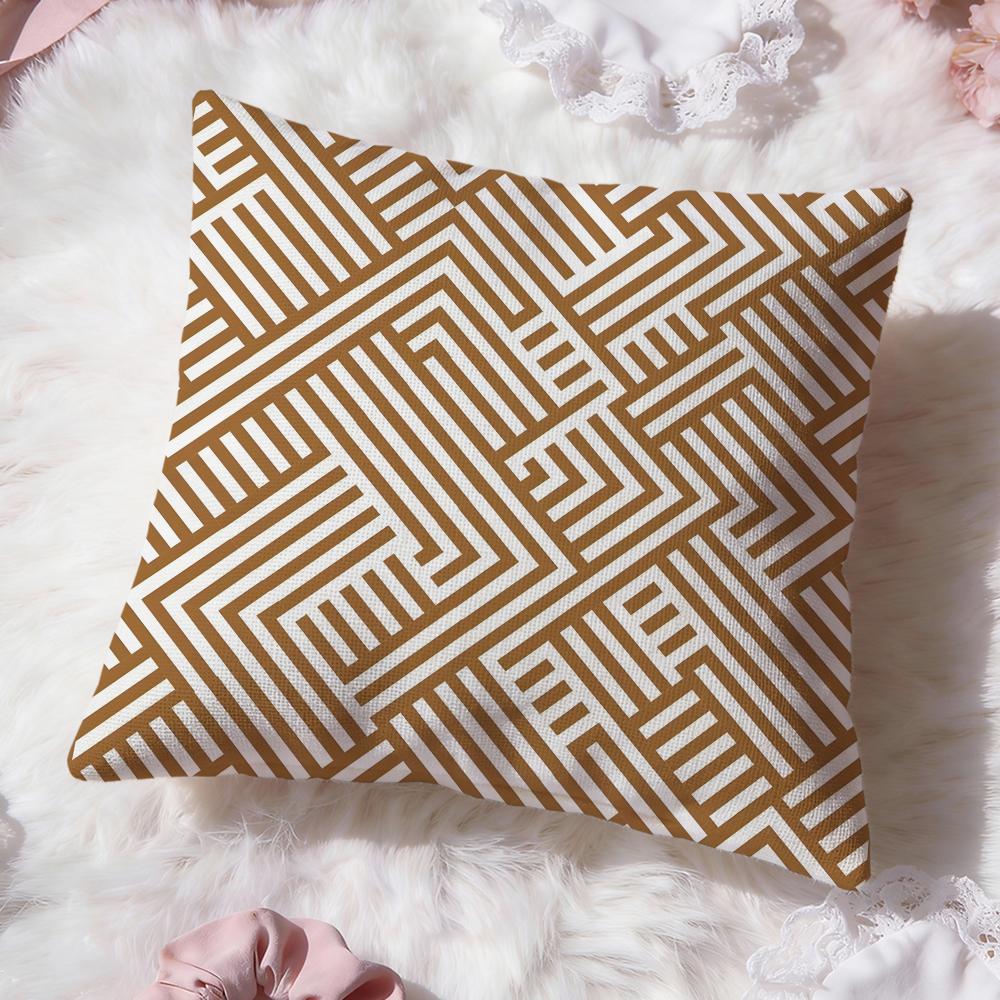 Geometric Patterns Cushion Cover Premium Comfort Reversible Pillow Cove Two In One Design for Any Room  Car Interior