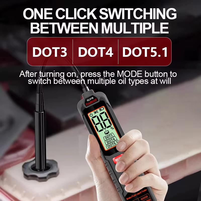 Auto Car Brake Fluid Liquid Tester Pen With 5 LED Car Auto Vehicle Tools Diagnostic Tools Mini Brake Fluid Tester For DOT3/DOT4