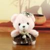 Adorable Celebrity Bear Plush Pendant with Bow Tie Keychain