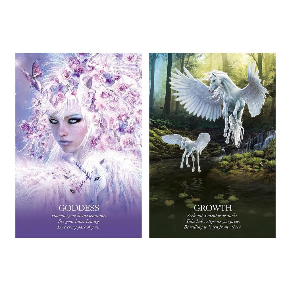 Kancharo Oracle Cards, 44-Card Tarot Card Set [Oracle of the Unicorns], Includes Basic Instructions and Pouch in Japanese (Authentic)