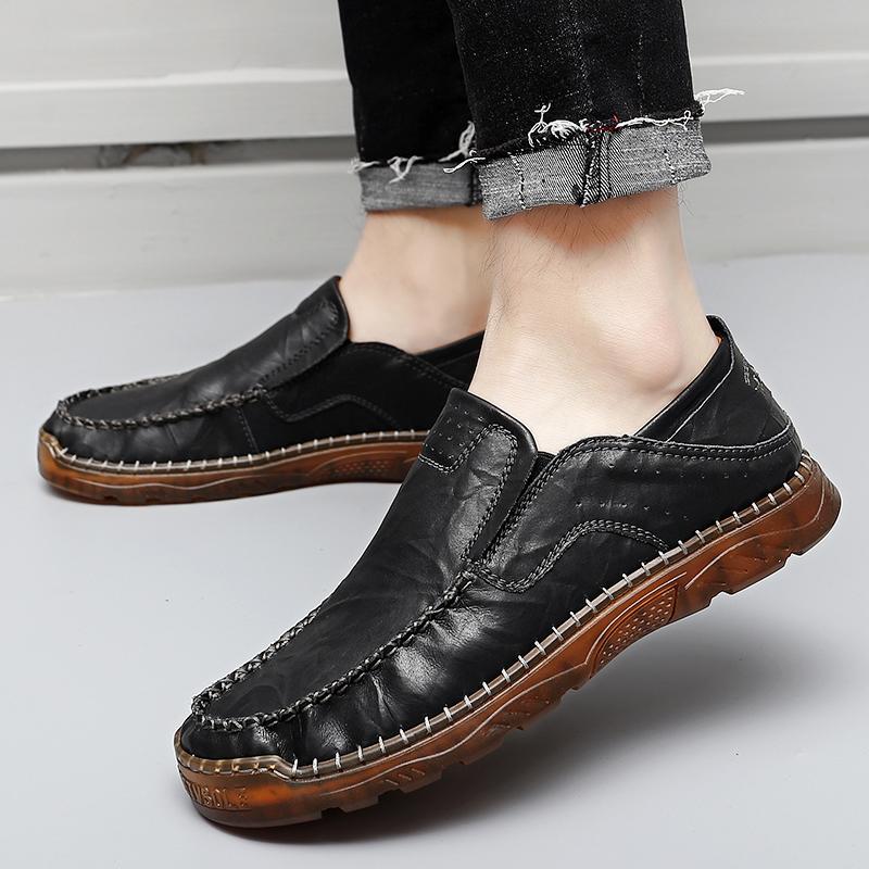 Новые туфли Lofer Мужские стильные кожаные мужские туфли Slip on 2024 года — фото 3