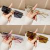 Cheetah Style Unisex Frameless Square Sunglasses With Uv400 Protection For Travel And Fashion