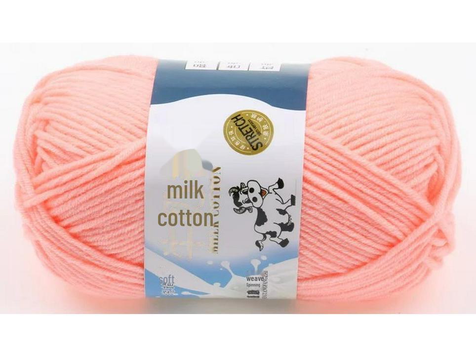 5-Strand Milk Cotton Baby Wool Hat & Scarf Hand-Woven Medium-Thick Yarn Set