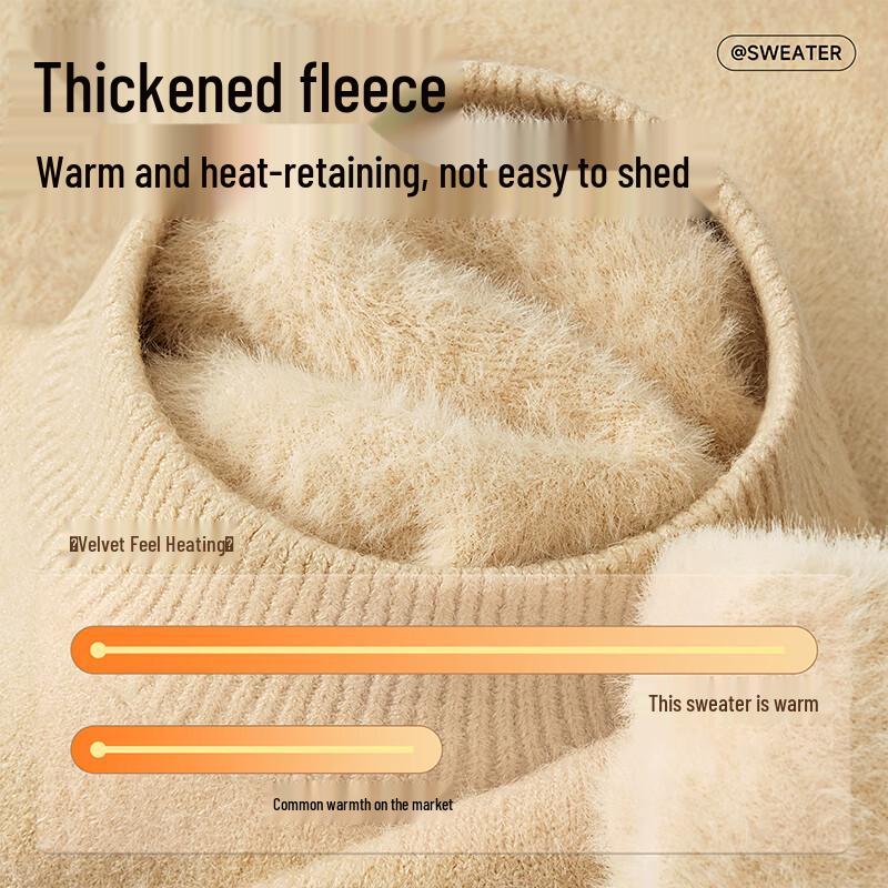 Mark Fairwhale Men's Half-Turtleneck Fleece Lined Sweater